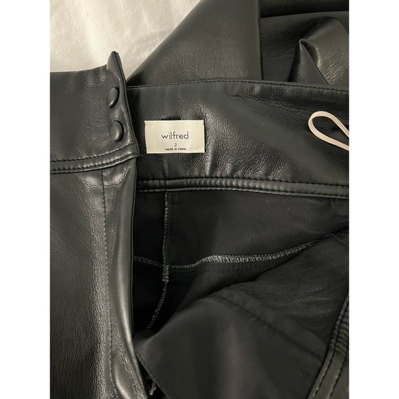 NWOT Aritzia High Waist Tie Vegan Leather Pants - Picture 5 of 5